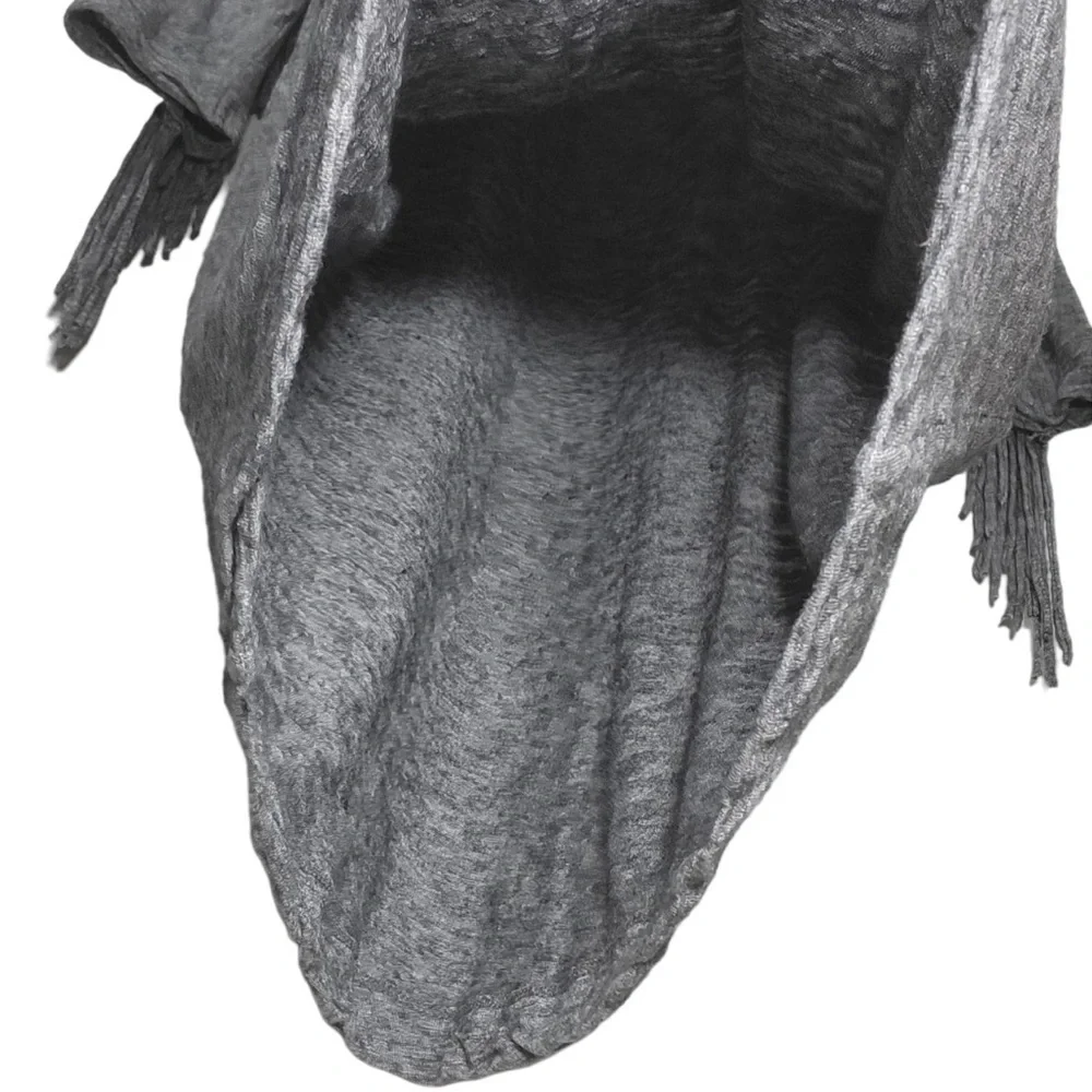 Zadig & Voltaire Winter Fringes Wool/Angora Blend Mini Dress in Grey - Picture 8 of 13